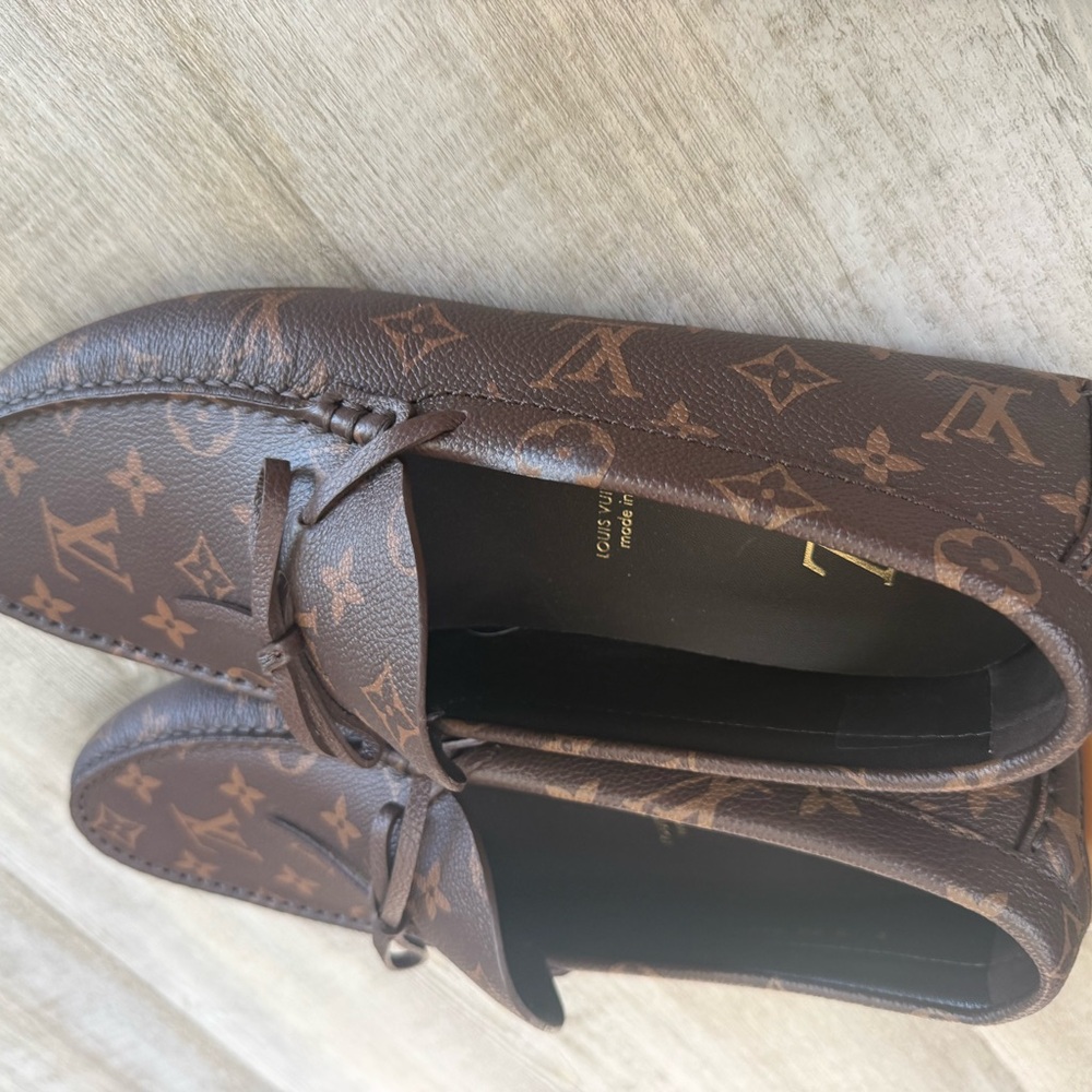 Louis Vuitton Dark Brown Monogram Loafers - Picture 5 of 7
